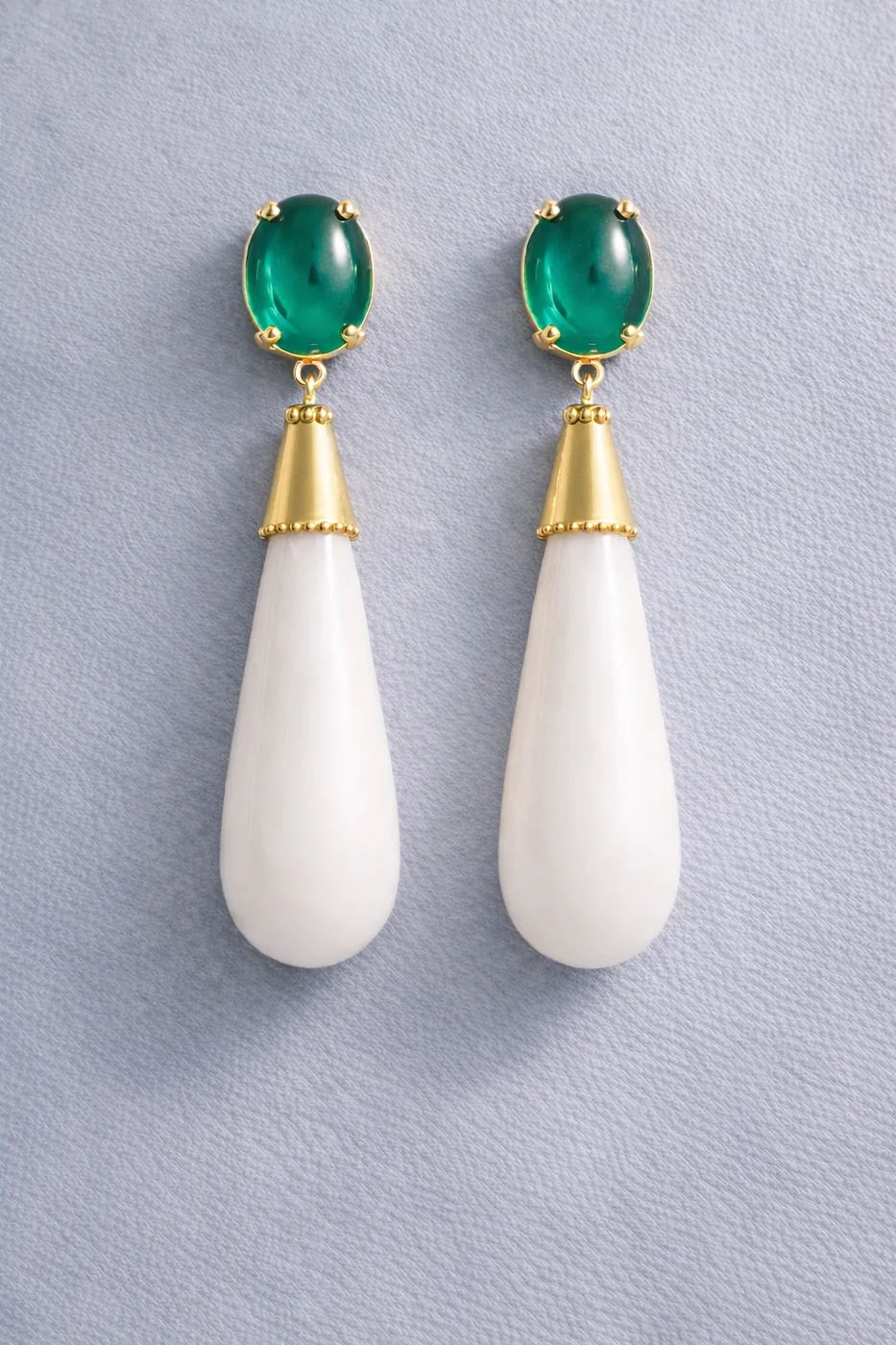Paris Reid campaign still: drop earrings on a generated set